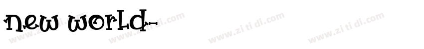 new world字体转换